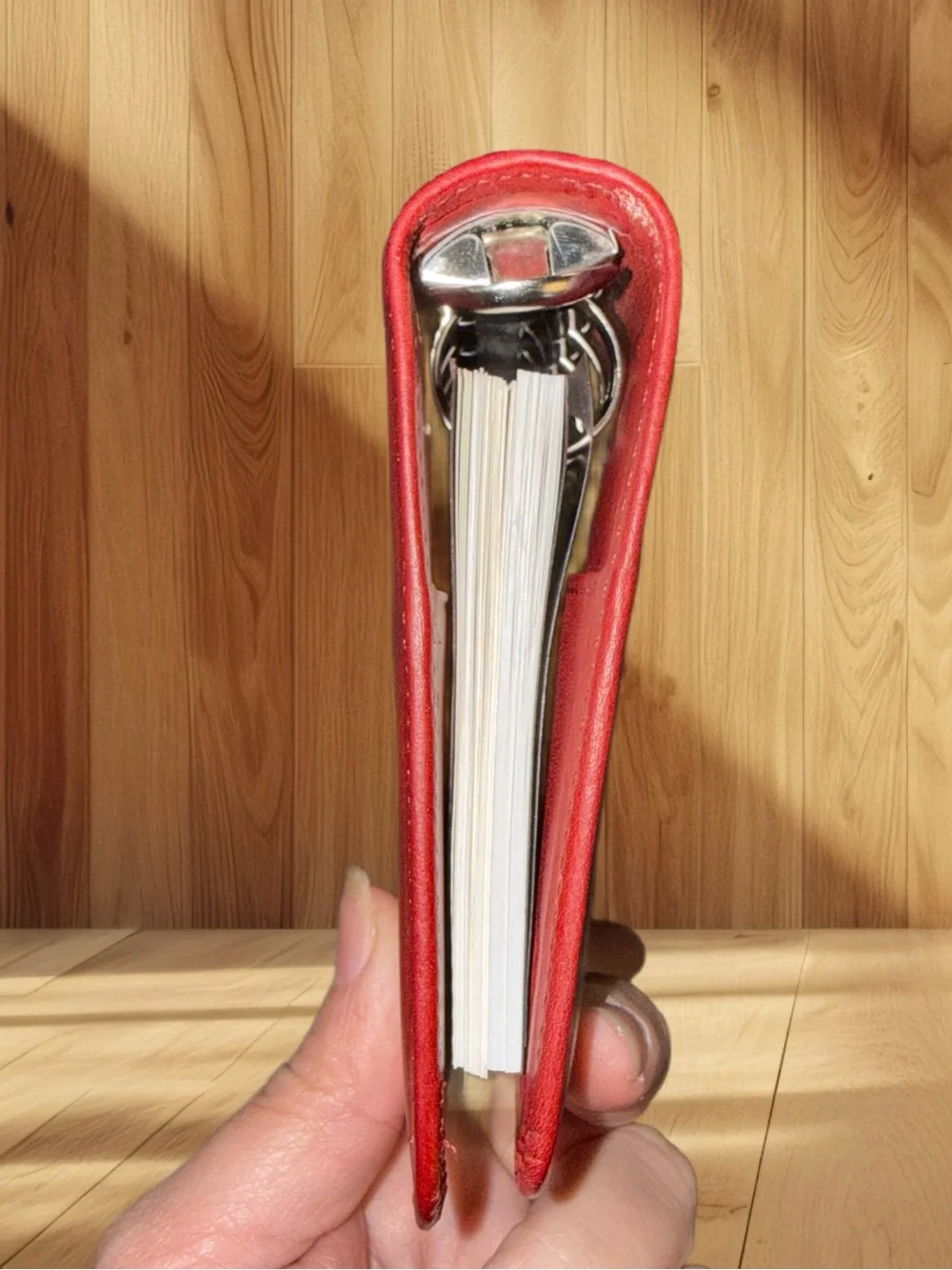 Coach Vintage Red Leather 6-Ring Agenda / Planner